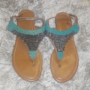 Nicole Beaded Sandals